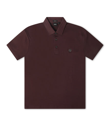 Boss Double Monogram Polo - Burgundy