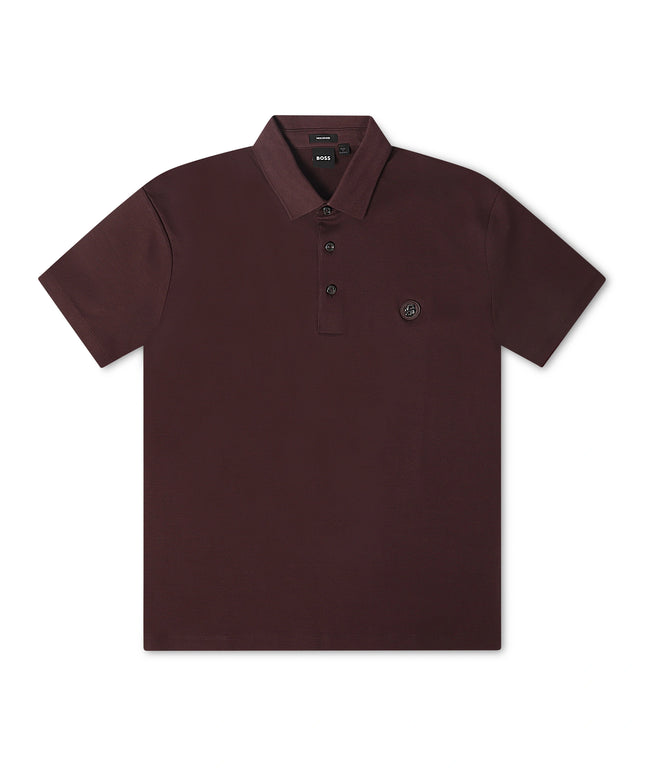 Boss Double Monogram Polo - Burgundy