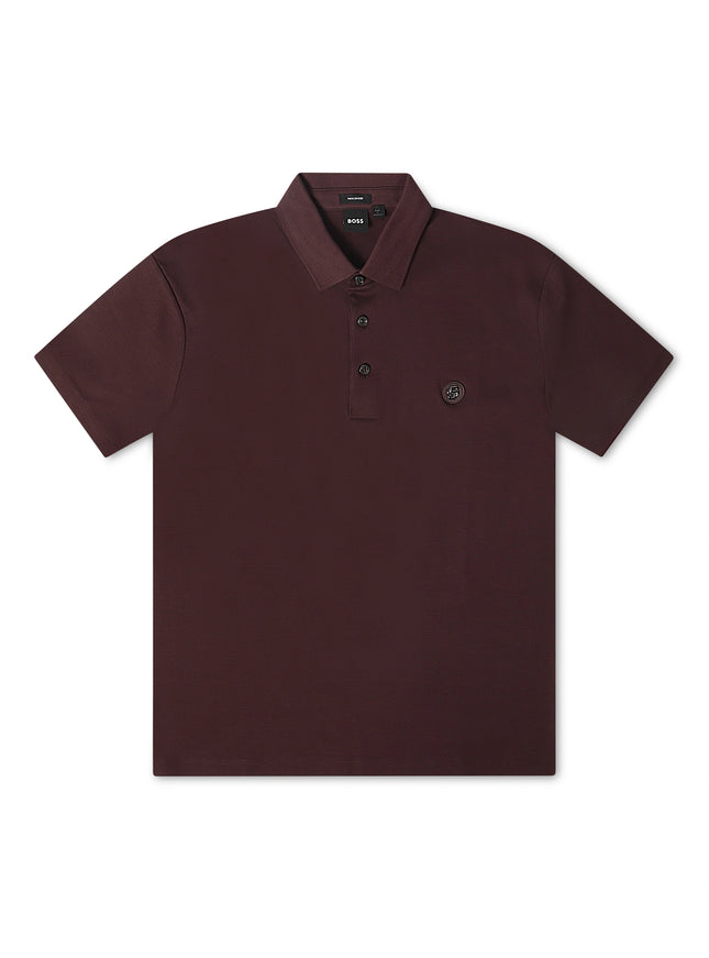Boss Double Monogram Polo - Burgundy