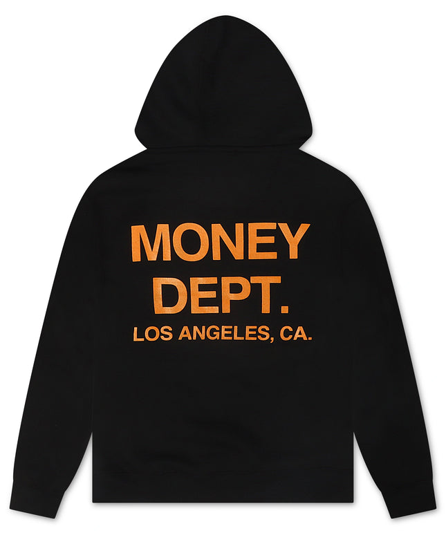 Money Dept. Print Hoodie - Black/Orange