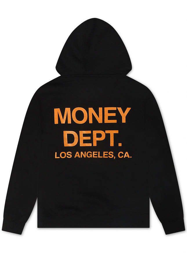 Money Dept. Print Hoodie - Black/Orange