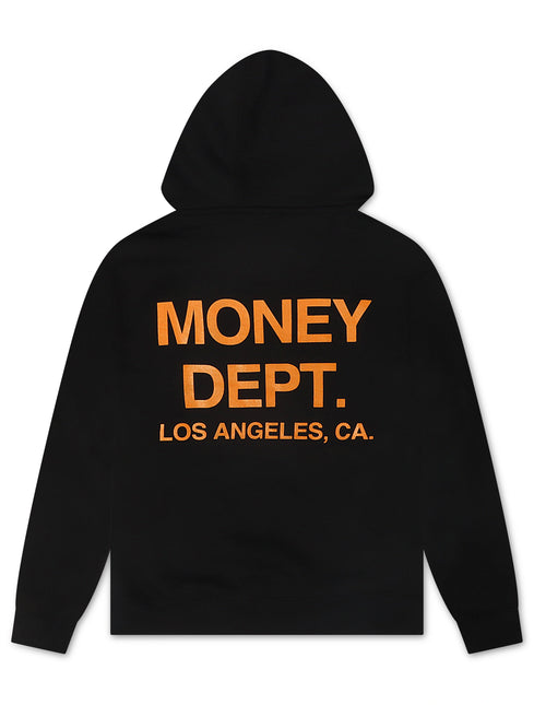 Money Dept. Print Hoodie - Black/Orange