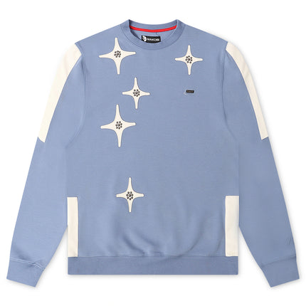 Makobi Star Rhinestone Crewneck - Smoke Blue
