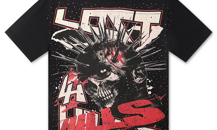 Lost Hills Punk Skull Tee - Black