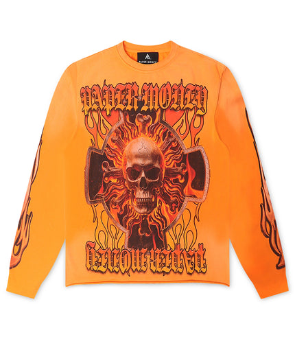 Paper Money Hellride Long Sleeve - Orange