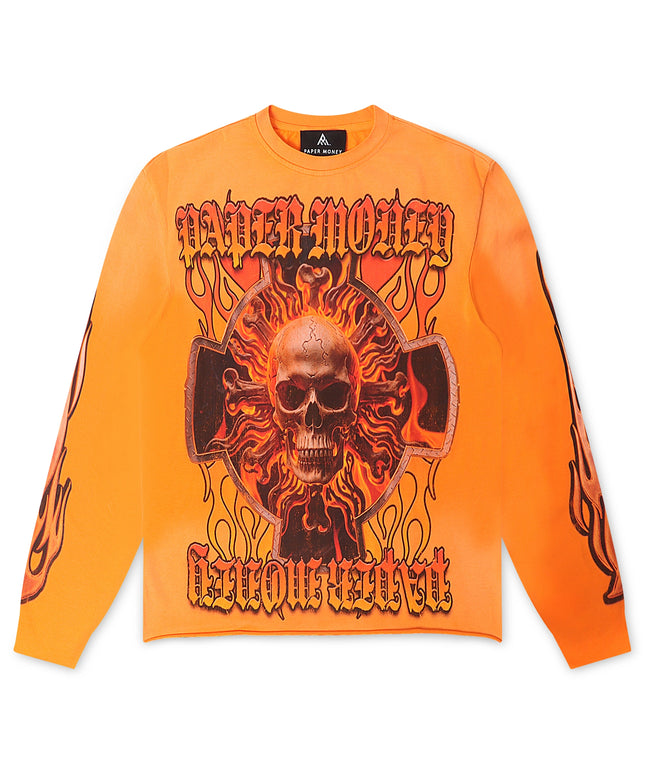 Paper Money Hellride Long Sleeve - Orange