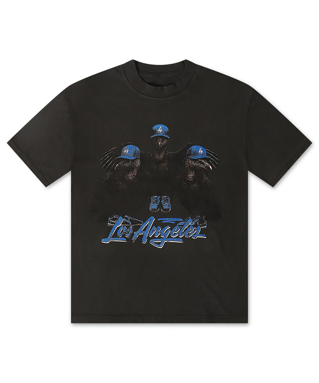 Stargazing Vulture Tee - Charcoal