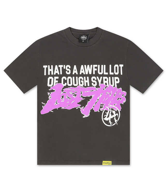 Lost Hills x ALOCS Cough Syrup Tee - Charcoal/Purple