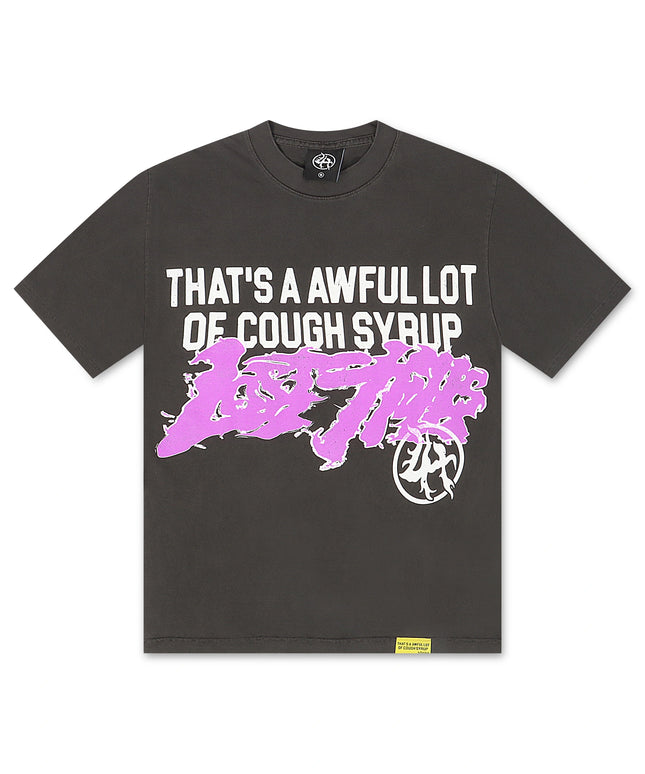 Lost Hills x ALOCS Cough Syrup Tee - Charcoal/Purple
