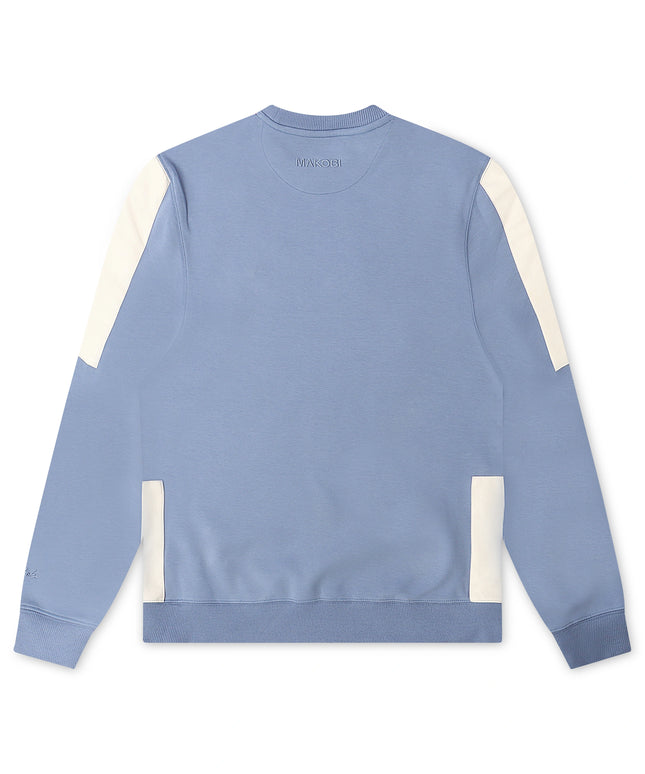 Makobi Star Rhinestone Crewneck - Smoke Blue