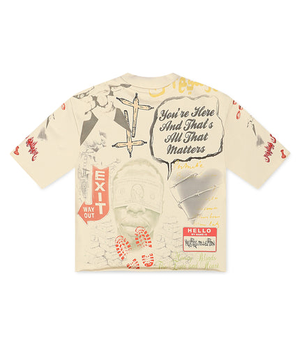 Prestige Money Power Respect Cropped Tee - Cream