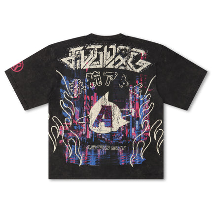 Rebel Denim Astro Boy Cropped Tee - Black - Denim Exchange