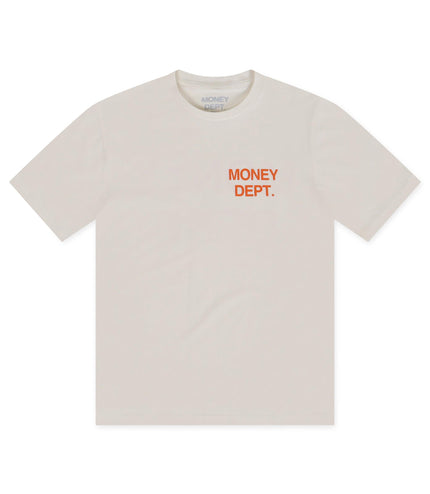 MONEY DEPT. LOS ANGELES HEAVYWEIGHT TEE - CREAM/ORANGE MONEY DEPT