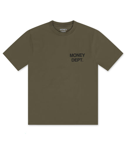 Money Dept. Los Angeles Heavyweight Tee - Olive/Black - Denim Exchange 