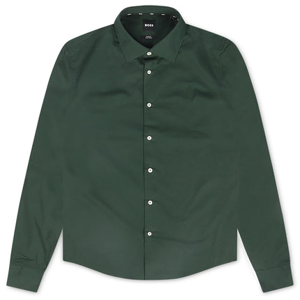 Hugo Boss Hank Button-Up Long Sleeve - Green