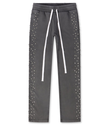 Embellish Ice Lounge Rhinestone Sweatpants - Slate