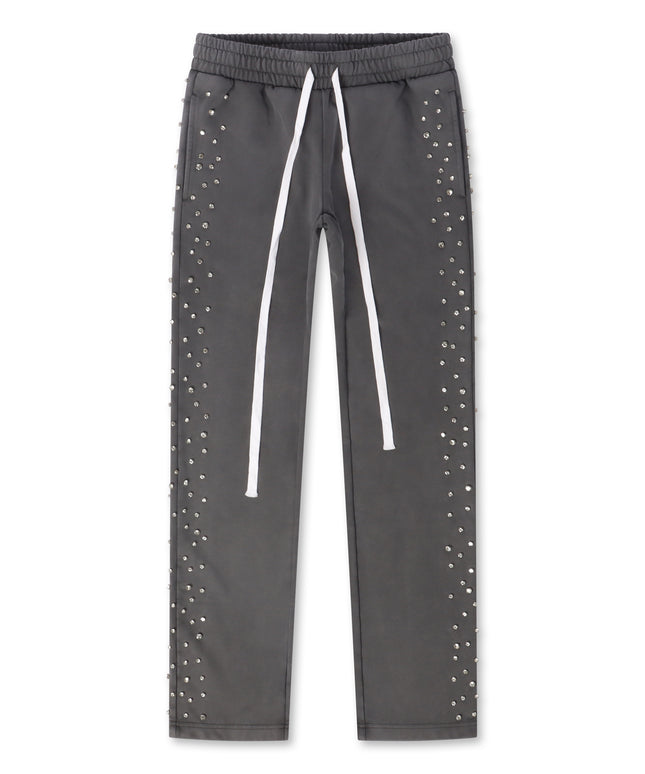 Embellish Ice Lounge Rhinestone Sweatpants - Slate