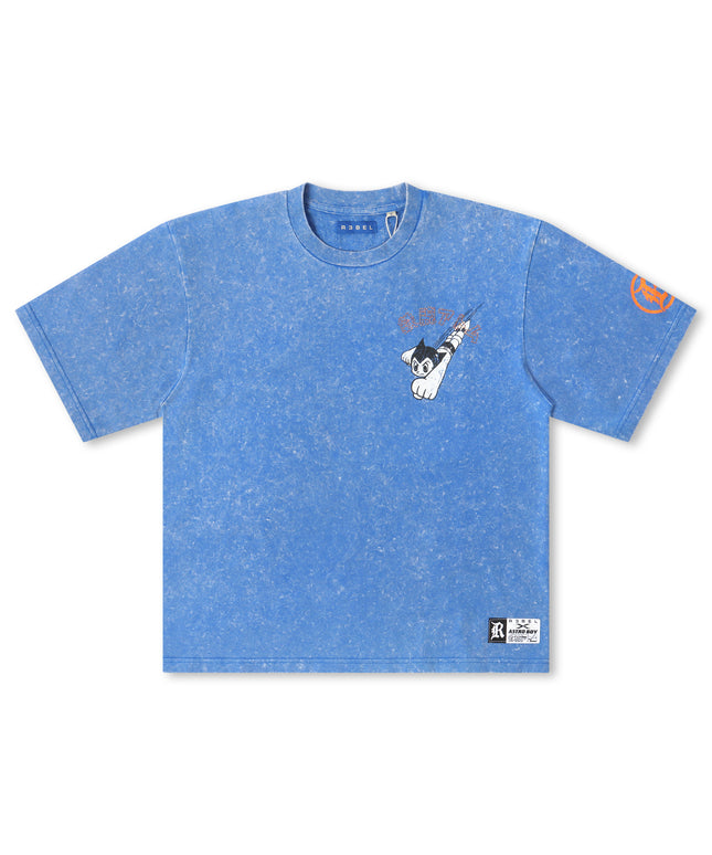 Rebel Denim Astro Boy Cropped Tee - Royal