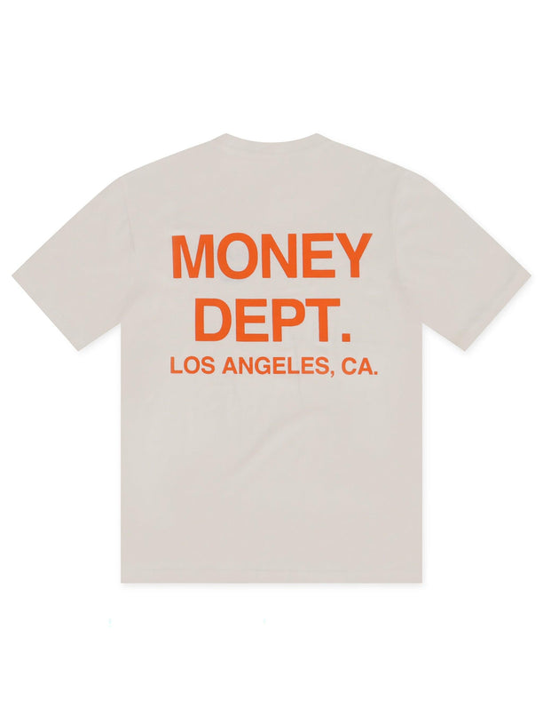 MONEY DEPT. LOS ANGELES HEAVYWEIGHT TEE - CREAM/ORANGE MONEY DEPT