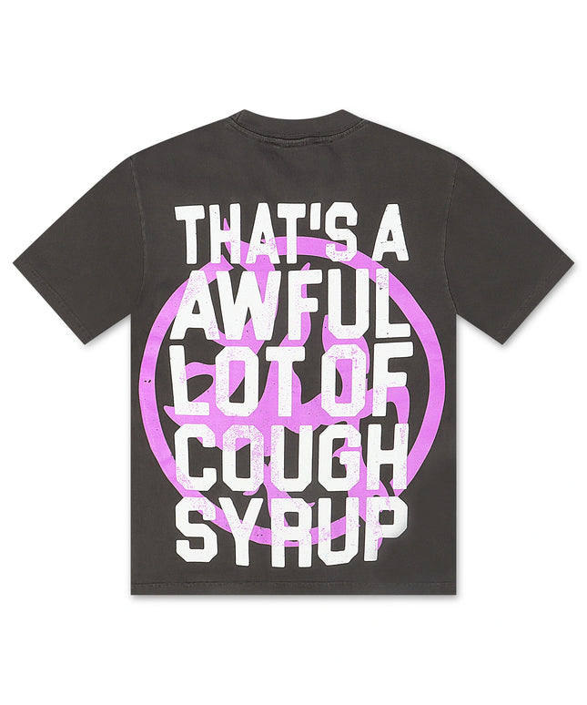Lost Hills x ALOCS Cough Syrup Tee - Charcoal/Purple