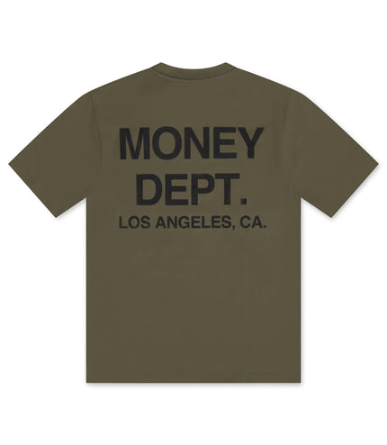 Money Dept. Los Angeles Heavyweight Tee - Olive/Black - Denim Exchange 