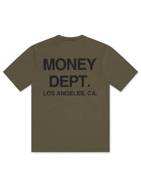 Money Dept. Los Angeles Heavyweight Tee - Olive/Black - Denim Exchange 