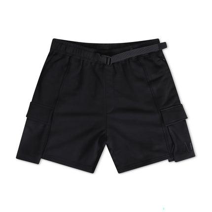 Apastime Vacation in Portugal French Terry Belted Shorts - Black - Denim Exchange USA