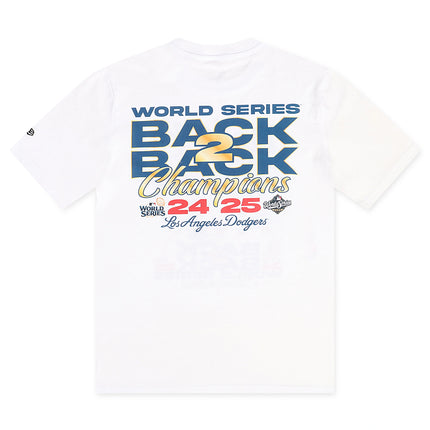 New Era LA Dodgers Back 2 Back Champs Tee - White