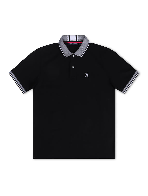 Psycho Bunny Kingston Pique Polo - Blackened Pearl