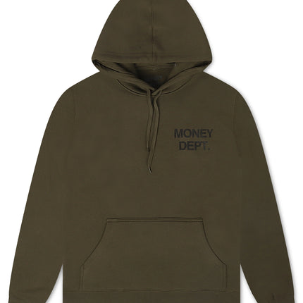 Money Dept. Print Hoodie - Olive/Black