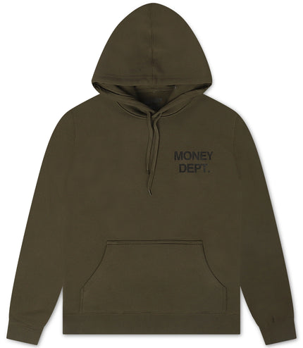Money Dept. Print Hoodie - Olive/Black