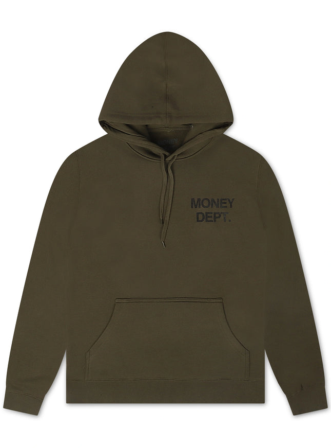 Money Dept. Print Hoodie - Olive/Black