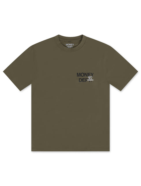 Money Dept. Dept De El Dinero Tee - Olive/Black - Denim Exchange 