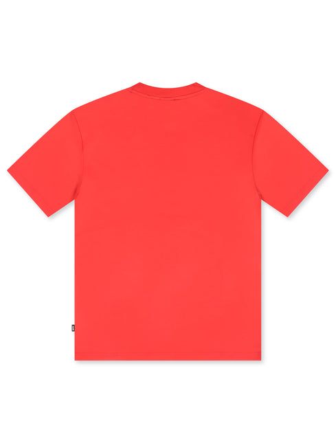 Boss Green Contrast Logo Tee - Open Red