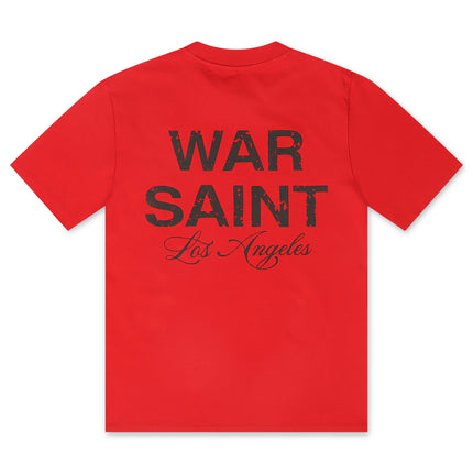Warsaint LA Script Tee - Red/Black