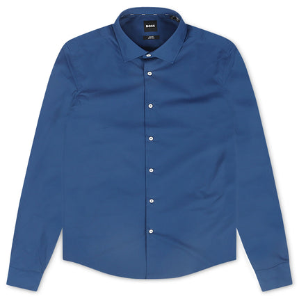 Hugo Boss Hank Button-Up Long Sleeve - Blue