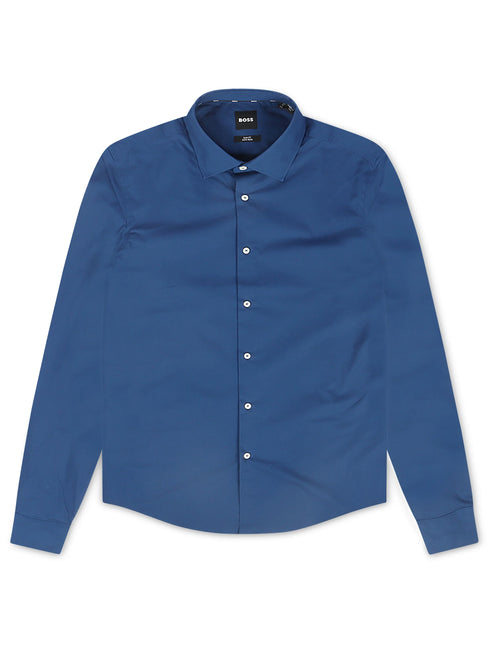 Hugo Boss Hank Button-Up Long Sleeve - Blue
