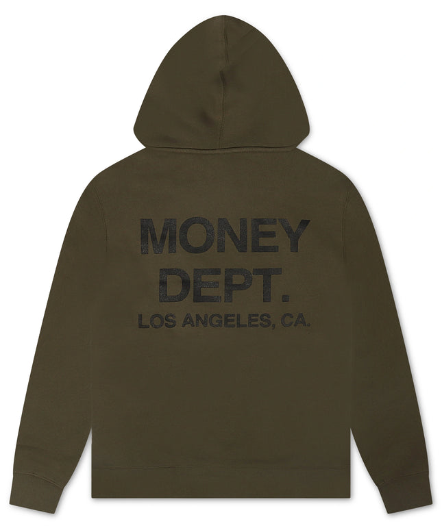 Money Dept. Print Hoodie - Olive/Black