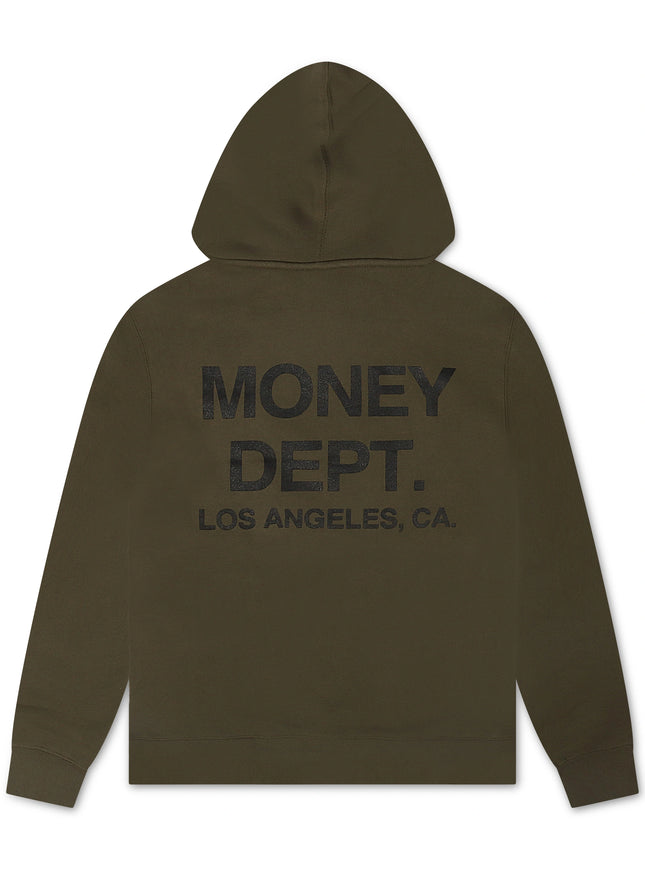 Money Dept. Print Hoodie - Olive/Black