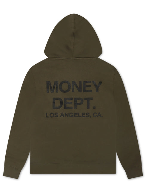 Money Dept. Print Hoodie - Olive/Black