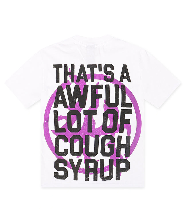 Lost Hills x ALOCS Cough Syrup Tee - White/Purple