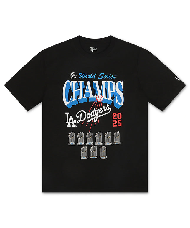 New Era LA Dodgers 9X Champs Tee - Black