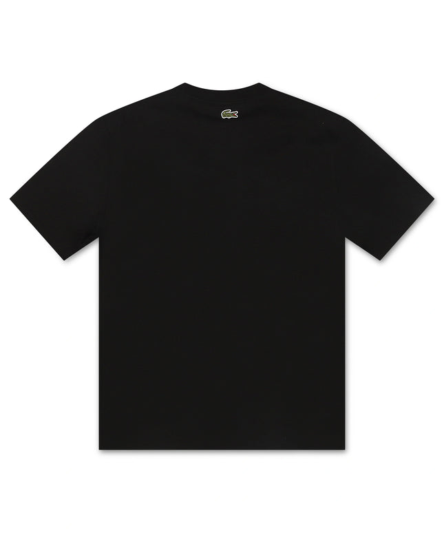 Lacoste Classic Fit Cotton Print Jersey Tee - Black