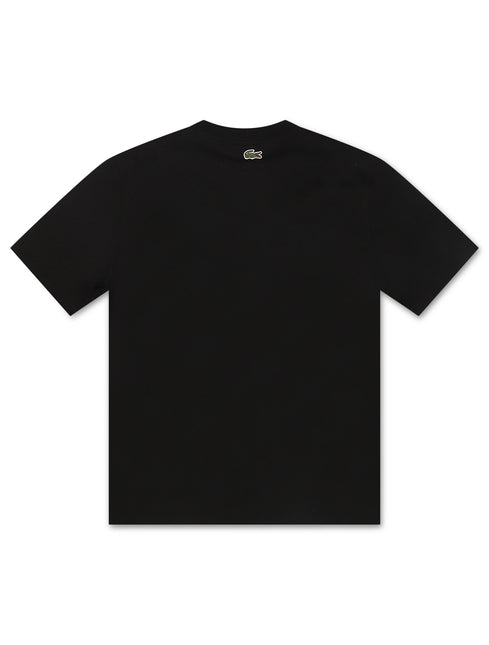 Lacoste Classic Fit Cotton Print Jersey Tee - Black