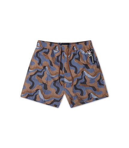 Psycho Bunny Dante Swim Trunks - Brown