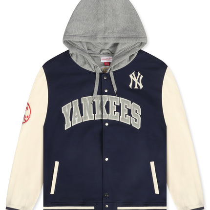 Mitchell & Ness Yankees Courtside Fleece Jacket - Navy