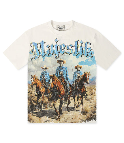 Majestik Mens Shariff Cropped Tee - White