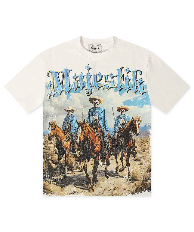 Majestik Mens Shariff Cropped Tee - White