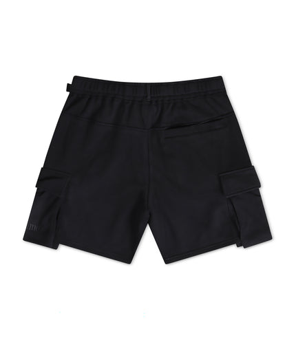 Apastime Vacation in Portugal French Terry Belted Shorts - Black - Denim Exchange USA