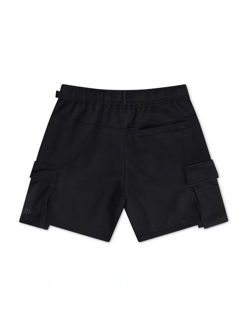 Apastime Vacation in Portugal French Terry Belted Shorts - Black - Denim Exchange USA